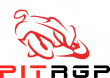 Logo de pit rgp con una moto de velocidad en sombras vectorizada.